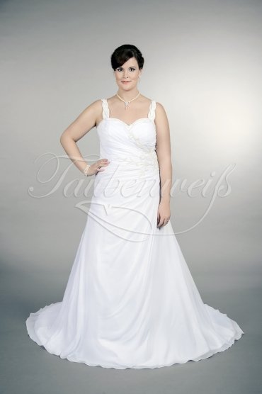 Brautkleid TW0170B - Übergröße Plus XXL Große Größe A-Linie Chiffon Perlen Träger 1